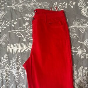 Fashion Nova Bold Red Ankle Jeans